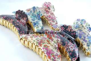 Long Pretty Flower Hair Jaw Claw 6 color Wholesale  