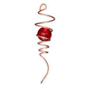Iron Stop Copper Spiral Tail with Red Ball Wind Spinner Accessory 8046 