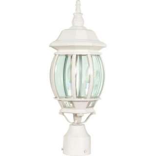 Glomar Central Park   3 Light   21 in. Post Lantern with Clear Beveled 