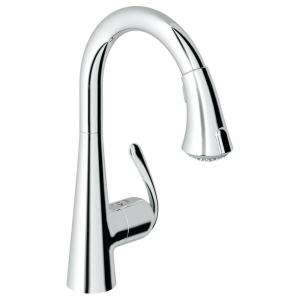 GROHE Ladylux 3 Cafe Main Sink Dual Spray Pull Down Kitchen Faucet in 