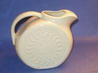 American Bisque Disk Pitcher Red Flower  