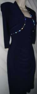 Alex Evenings Dress Jacket Navy Blue 4P $179 NEW  
