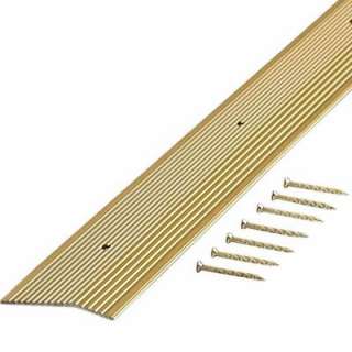 MD Building Products Satin Brass Fluted 36 In. X 2 In. Carpet Trim 