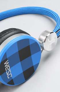 WeSC The Checked Banjo Headphones in Royal Blue  Karmaloop 