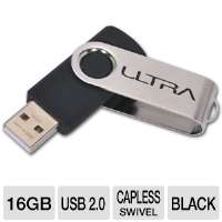 Click to view Ultra USB Swivel Flash Drive   16GB, USB 2.0