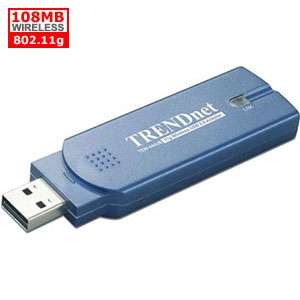 TRENDnet TEW 444UB USB Wireless Adapter   108Mbps, 802.11g, USB 2.0 at 