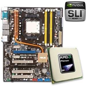 Asus M2N SLI Deluxe GR Motherboard CPU Bundle   AMD Phenom X4 9500 