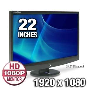 eMachines E211HBMB 22 LCD Monitor   1080p, 1920x1080, 5ms, 200001, 16 