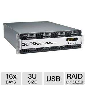 Thecus N16000 3U Rackmount NAS Enclosure   16 Bay, 3.5 SATA to USB 