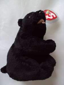 TY BEANIE BABY CINDERS BEAR APRIL 30 2000 BORN DATE 4/30/2000 WITH 