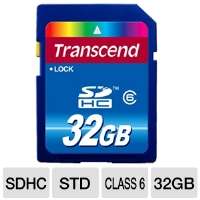 Click to view Transcend TS32GSDHC6 Class 6 SDHC Card   32GB