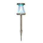 Gama Sonic 8 in. Color Changing Fluted Solar LED Accent Light in 