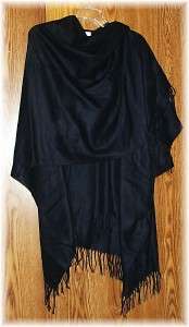 This stunning, classic black shawl from Charter Club has a 60 inch 