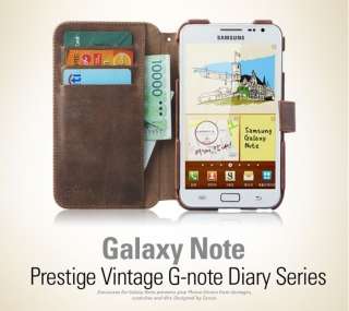 ZENUS Samsung Galaxy Note Leather Case N7000 PRESTIGE VINTAGE G NOTE 