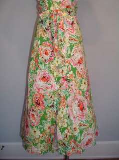 Vtg 40s WWII 50s Style Floral Dress Coldwater Creek Pinup Rockabilly 