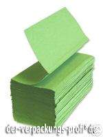 000 Blatt Papierhandtücher Hantuchpapier grün 25x23cm  