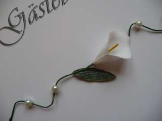 Gästebuch / Fotoalbum Silberhochzeit Calla Girlande  