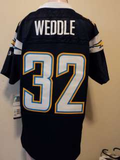 Reebok NFL Chargers Eric Weddle Youth Sewn Jersey NWT S  