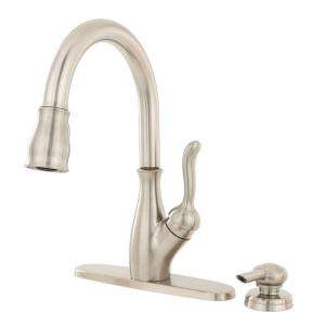 Delta Leland Single Handle Pull Down Sprayer Kitchen Faucet in 