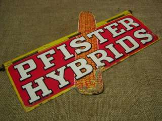 RARE Vintage Pfister Seed Sign  Antique Old Signs Feed  