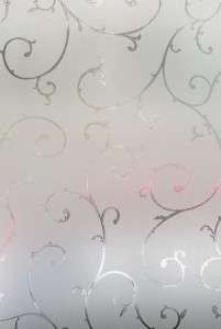 New White ETCHED LACE Decorative Glass Window Film Vinyl Static Cling 