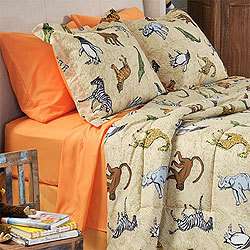nEw 6pc ZOO ANIMALS Elephant Bed n Bag TWIN BEDDING SET  