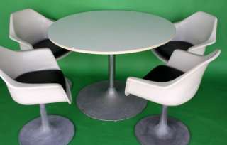 Vtg Mid Century Modern Saarinen Knoll Table Chair Tulip  
