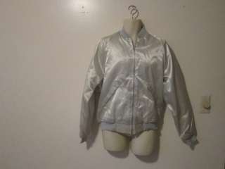 Pla Jac by Dunbrooke Lined SILVER Jacket Size LARGE 44 46 NWOT  