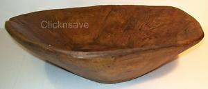   , Old Rustic Serving Bowl New Country Kitchen Treenware Home Decor