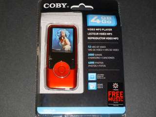 Video  Player 4GB Coby (Brand New) RED  
