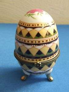 wunderschönes Porzellanei Faberge Ei Schmuckdose  