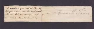 President *James Buchanan* Authentic Signature 