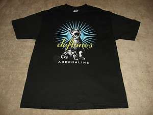Deftones Adrenaline Cat M, L, XL Black T Shirt  