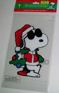 Peanuts Snoopy Cool Santa Christmas Holiday Reusable Gel Jelz Gelz 