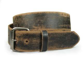 Genuine Vintage Retro Distressed Cowhide Leather Belt  