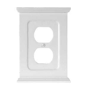 Amerelle White Duplex Mantel Wood Receptacle Wall Plate 178DW at The 