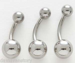 14G 7/16 11MM Solid 316L Surgical Steel Belly Ring  
