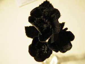 Millinery Flower very Soft Velvet Lot of2 All Black Y42  