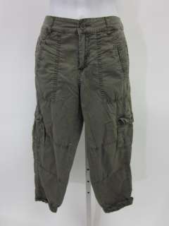 JOIE Green Cargo Cotton Cropped Capri Pants Slacks Sz 0  