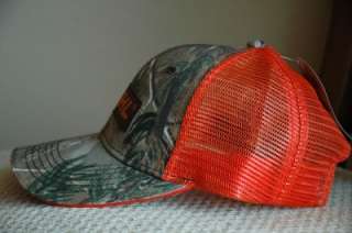 Stihl Hat / Cap Realtree Camo Fabric with Orange Mesh Back  