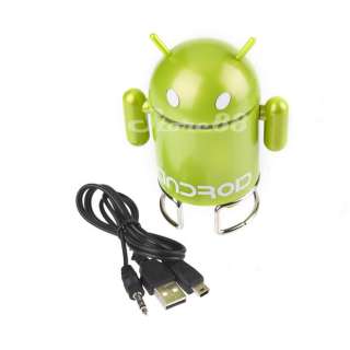 New Mini USB Android Robot Speaker For Tablet PC  Green  