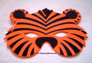 Maske Moosgummi Kinder Fasching Tiger  