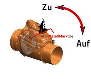 RÜCKSTAUKLAPPE Ø110 DN100 RATTSTOP VERRIEGLUNG KG ROHRE  