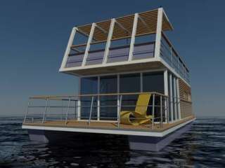 Designer Hausboot Key West   Wohnen auf dem Wasser in Berlin 