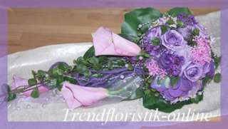 Brautstrauß lila abfließend Calla Wasserfall Trauung  