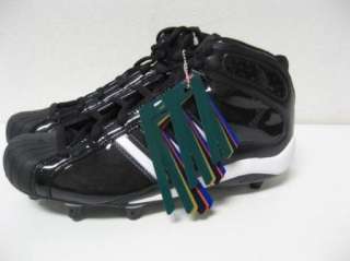 Adidas Pro Color Mid BLACK Shell Toe Football Cleats 15  