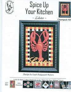 Cross Stitch Spice Up Your Kitchen  Lobster  Pegasus**  