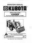 Kubota BF400/BF400PQ/BF400Q Loader Operators Manual  