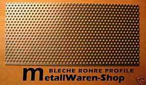 Lochblech Aluminium ca. 200 x 330 x 2 mm Lüftungsgitter  