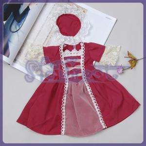 3PC Colonial Red Dress Vest HAT For American Girl 18  